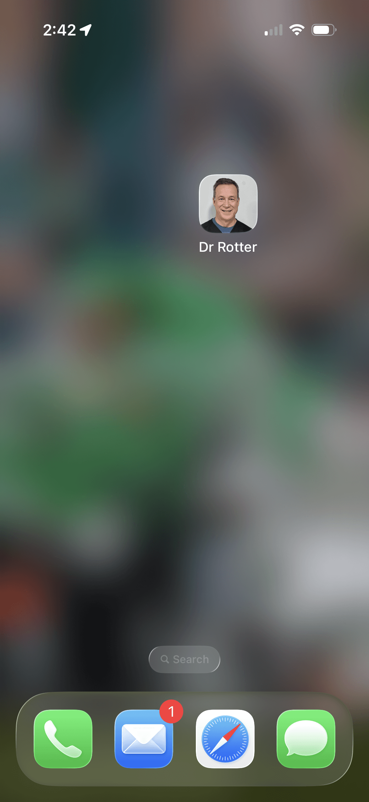 The practice installed on the patient’s home screen